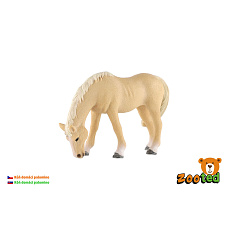 Kůň domácí palomino klisna zooted plast 13cm 