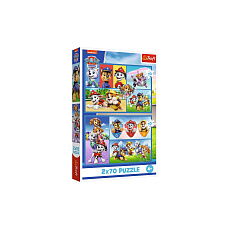 Puzzle 2x70 Tlapková patrola/Paw Patrol 27,5x18cm v krabici 19x29x4cm