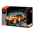 Stavebnice iM.MASTER 2v1 auto na zpětné natažení plast 278 dílků oranžové v krabici 29x20x6cm