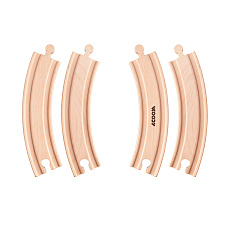 WOODY Příslušenství k dráze - kulaté koleje dlouhé 4ks