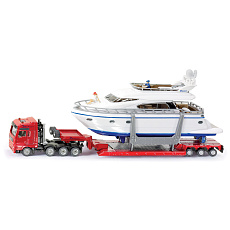 SIKU 1849 Super - Přeprava těžkého nákladu s jachtou, 1:87