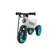 Odrážedlo FUNNY WHEELS Rider SuperSport bílé/tyrkys 2v1+popruh,výš.sedla28/30cm nos.25kg 18m+v sáčku