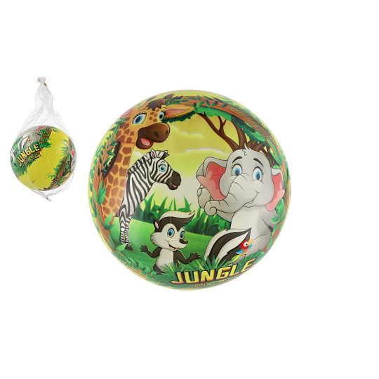 Míč Safari nafouknutý 23cm v síťce