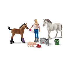 Schleich 42486 Návštěva lékaře u klisny a hříběte Schleich 42486 Návštěva lékaře u klisny a hříběte
