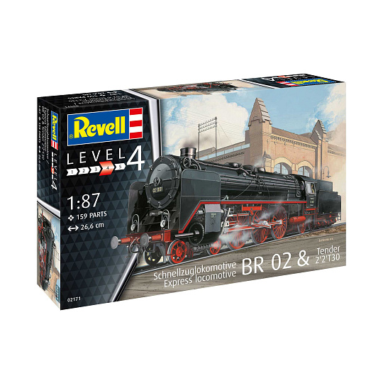 Revell Plastic ModelKit lokomotiva 02171 - Express locomotive BR 02 & Tender 2'2'T30 (1:87) Revell Plastic ModelKit lokomotiva 02171 - Express locomotive BR 02 & Tender 2'2'T30 (1:87)