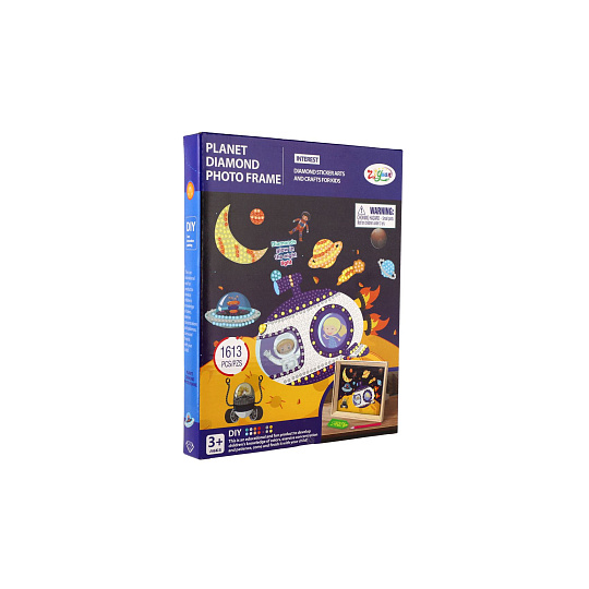 Teddies Kreativní sada diamantové malování Vesmír s nalepovacími diamanty v krabici 21x27x3cm