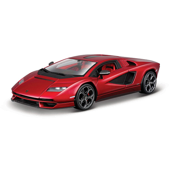 Bburago - Auta HOBBY, Lamborghini Countach LPI 800-4, červená metalíza, 1:24