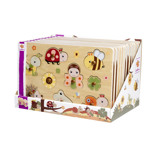 Simba Dřevěné puzzle, 9 dílků, 2 druhy