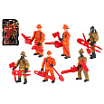Figurka hasič plast 10cm s doplňky mix druhů na kartě 15,5x25,5x4cm