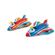 Lehátko letadlo/stíhačka nafukovací s úchytem a pistolí 117x104cm 2 barvy v krabici