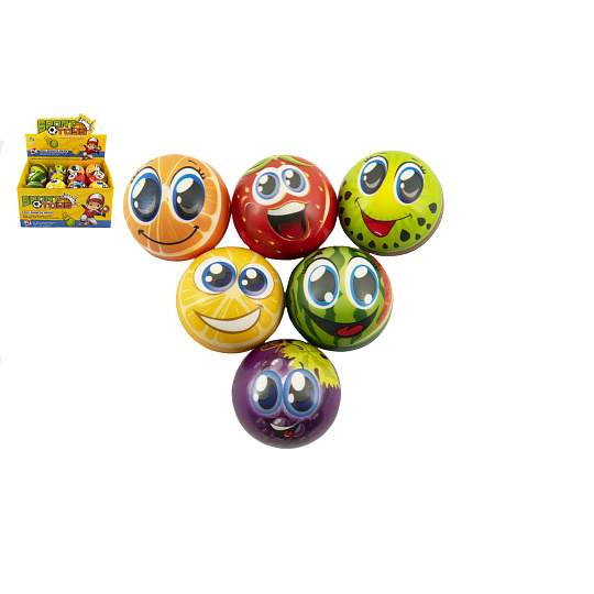 Teddies Míček 6 cm pěna mix druhů v sáčku 24 ks v boxu