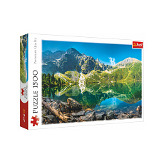 Puzzle Mořské oko,Tatry, Polsko 85x58cm 1500 dílků v krabici 40x27x6cm