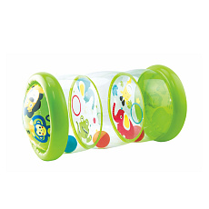 Teddies Válec edukační dětský nafukovací PVC 20,3x43,2cm + míčky 3ks v krabici 29x24x6cm 6m+