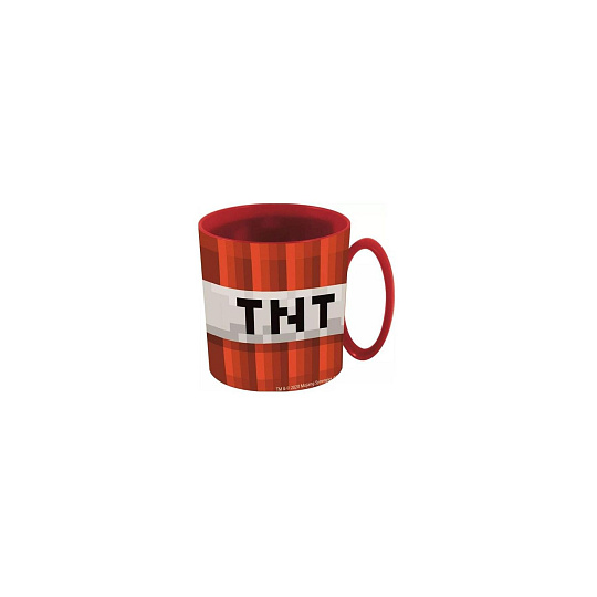 Hrnek plastový Minecraft 390 ml červený 8x9x11cm