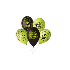 Smart Balloons Balonek/Balonky nafukovací s potiskem minecraft 13'' průměr 33cm 5ks v sáčku