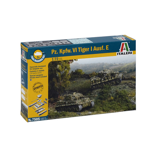 Italeri Fast Assembly tanky 7505 - Pz.Kpfw.VI TIGER I Ausf.E (1:72) Italeri Fast Assembly tanky 7505 - Pz.Kpfw.VI TIGER I Ausf.E (1:72)