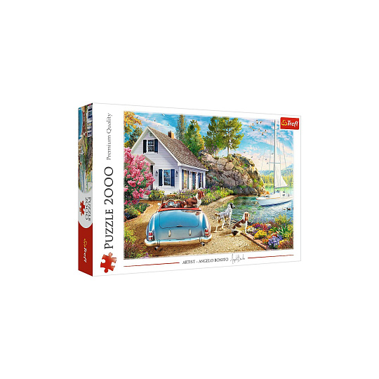 Puzzle Prázdninové útočiště 2000 dílků 96,1x68,2cm v krabici 40x27x6cm Puzzle Prázdninové útočiště 2000 dílků 96,1x68,2cm v krabici 40x27x6cm