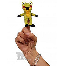 Moravská Ústředna Žabka 10cm, prstový maňásek