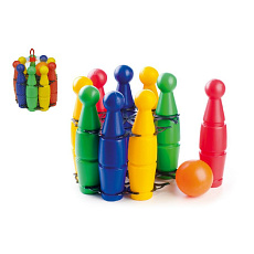 Teddies Kuželky plast 23cm 9ks v síťce 18m+