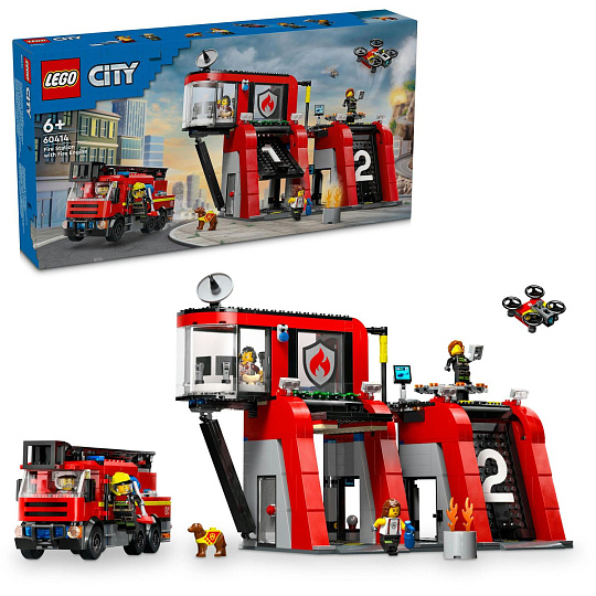 LEGO City 60414 Hasičská stanice s hasičským vozem