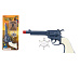 Teddies Pistole revolver klapací plast 23x12cm s šerifským odznakem na kartě
