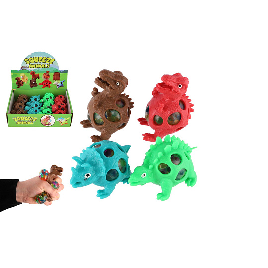 Teddies Dinosaurus antistresový mačkací sliz 7x5cm 4 barvy