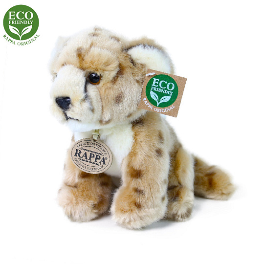 Rappa Plyšový gepard sedící 18 cm ECO-FRIENDLY