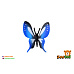 Motýl tropický Papilio/otakárek modrý zooted plast 5cm
