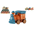 Teddies Lokomotiva/vlak plast 13cm na setrvačník 3 barvy