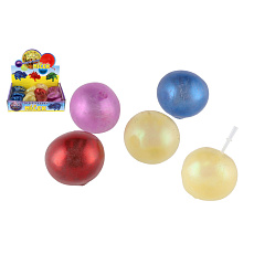 Wiky Míček antistresový mačkací sliz 7cm třpytivý 4 barvy