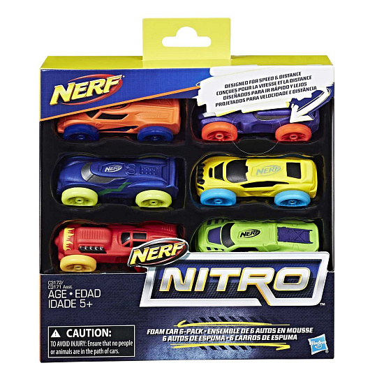 Nerf Nitro náhradní autíčka Nitro 6 ks asst Nerf Nitro náhradní autíčka Nitro 6 ks asst