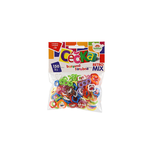 Céčka barevná 150 ks retro mix plast v sáčku Céčka barevná 150 ks retro mix plast v sáčku