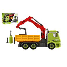 Auto stavební šroubovací plast 31cm s ramenem na setrvačník na bat. se zvukem se světlem v krabici