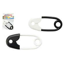 Profibaby Chrastítko špendlík černobílý plast 12cm asst 2 druhy v sáčku 0m+ Profibaby Chrastítko špendlík černobílý plast 12cm asst 2 druhy v sáčku 0m+