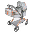 Rappa DeCuevas 81777 Skládací kočárek pro panenky 3 v 1 s batůžkem CITY X 2024 - 73 cm