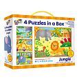 4 puzzle v krabici - Džungle