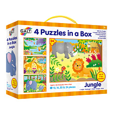 4 puzzle v krabici - Džungle