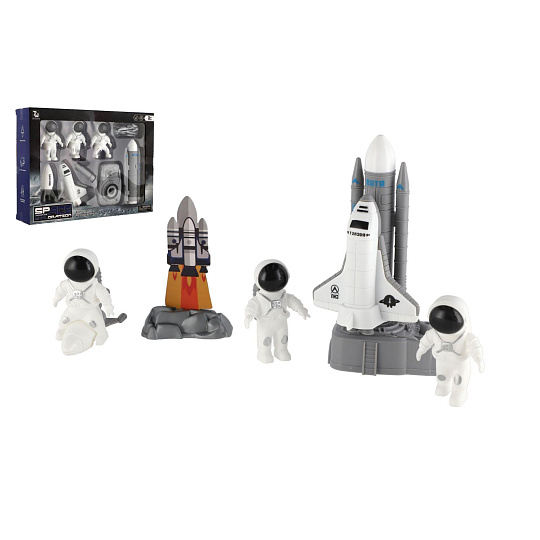 Sada vesmír - astronauti, raketoplán vystřelovací s doplňky v krabici