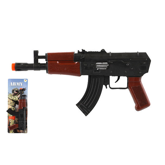 Samopal jiskřící ARMY na setrvačník plast 29cm na kartě 14x38x2,5cm