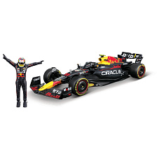 Bburago - RACE Formule F1 s figurkou jezdce, Oracle Red Bull Racing RB19 (2023), 11# Peréz, 1:24