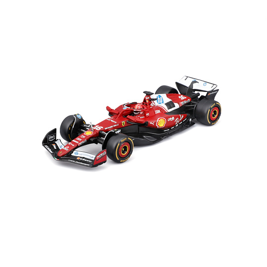 Bburago - RACE F1 v dekorativním boxu, Ferrari SF-25 (2025), #16 Charles Leclerc, 1:43 Bburago - RACE F1 v dekorativním boxu, Ferrari SF-25 (2025), #16 Charles Leclerc, 1:43