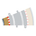 Scalextric Rozšíření trati SCALEXTRIC C8280 - Border, Kerb & Barrier - Curve - R2 - 22.5DEG Inner