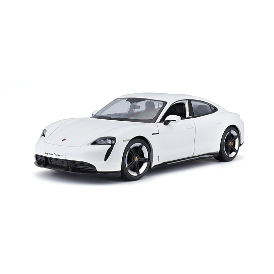 Bburago - Auta HOBBY, Porsche Taycan Turbo S, bílá, 1:24