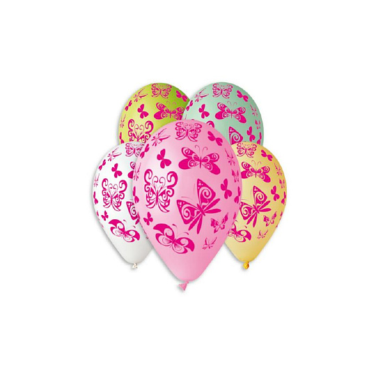 Smart Balloons Balonek nafukovací motýl 12'' průměr 30cm 5ks v sáčku Smart Balloons Balonek nafukovací motýl 12'' průměr 30cm 5ks v sáčku