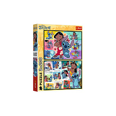 Trefl Puzzle 2x200 Šťastný život Stitche 41x27,5cm v krabici 26x34x4,5cm