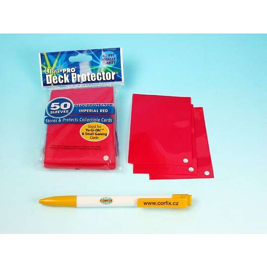 Obaly na hrací karty (YU-Gi-OH!) - červená (SOLID IMPERIAL RED SMALL)