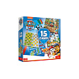 Sada 15 her Tlapková patrola/Paw Patrol společenká hra v krabici 24,5x24,5x6cm