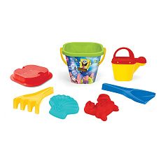 WADER Sada na písek 7ks plast SpongeBob 3 barvy v síťce 19x27x19cm 12m+ Wader WADER Sada na písek 7ks plast SpongeBob 3 barvy v síťce 19x27x19cm 12m+ Wader
