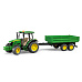 Bruder 2108 Farmer - Traktor John Deere se sklápěcím přívěsem