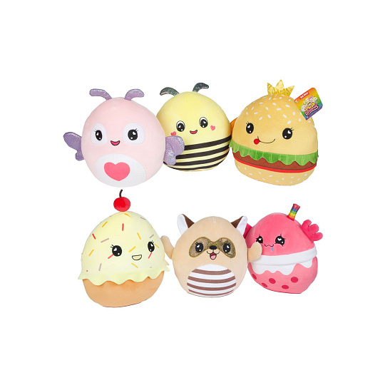 Zvířátko/Jídlo plyšové 21x25cm 6 druhů 